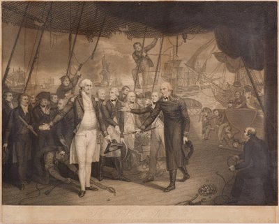1797年10月，尊贵的邓肯勋爵的胜利和德温特海军上将的辞职（点刻） 作者 丹尼尔·奥姆