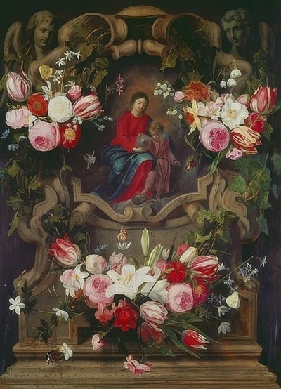 麦当娜和孩子的花环 作者 丹尼尔·塞格斯