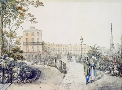新月，切尔滕纳姆，1821年 作者 丹尼尔·托马斯·埃格顿