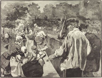 在植物园，1889年。 作者 丹尼尔·乌拉比埃塔·维奇（Daniel Urrabieta Vierge）