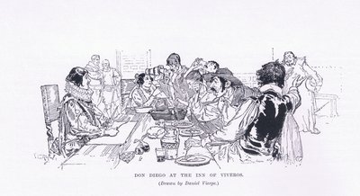 唐·迭戈在 Viveros 旅馆，来自 1893 年艺术杂志，卡塞尔公司 作者 丹尼尔·乌拉比埃塔·维奇（Daniel Urrabieta Vierge）