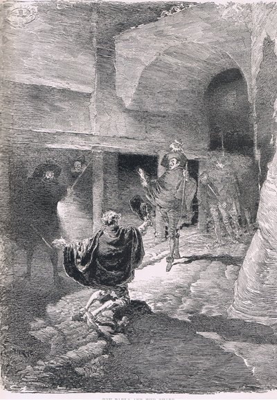 Don Pablo and the guard, from The Magazine of Art 1893, Cassell and Company 作者 Daniel Urrabieta Vierge