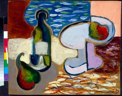 "Nature morte a la poire"（有梨的静物） Peinture de Vladimir Baranov-Rossine (Baranov Rossine) (1888-1942) vers 1927 Dim 28x35 cm Collection privee 作者 丹尼尔·弗拉基米尔·巴拉诺夫·罗辛