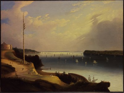 纽约港，1835年 作者 丹尼尔·沃兹沃思（Daniel Wadsworth）