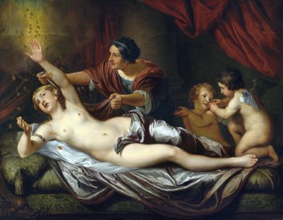 Danae par Mytens (Mijtens)，小丹尼尔（1644-1688 年）。布面油画，尺寸：143x183,5，17 世纪下半叶，私人收藏 作者 Daniel the Younger Mytens 或 Mijtens
