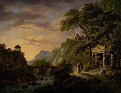 夕阳下的阿卡迪亚风景 作者 丹尼尔·杜普雷