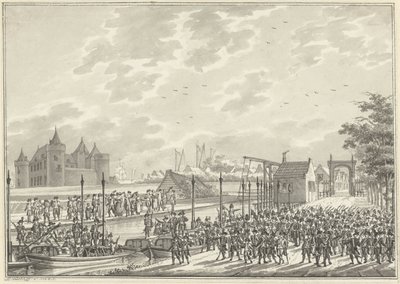 武装的阿姆斯特丹市民抵达穆伊登，1787 年 作者 丹尼尔·科霍夫