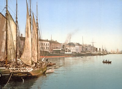 观点的Havnegade，哥本哈根，酒吧。 1900 作者 丹麦摄影师