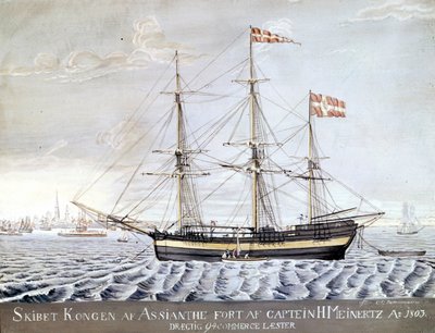 Slership“亚洲的Konigin”1803.丹麦埃尔西诺海事博物馆 作者 丹麦学校