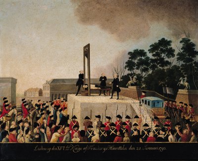 1793年1月21日路易十六（1754-93）的执行（铜上油） 作者 丹麦学校