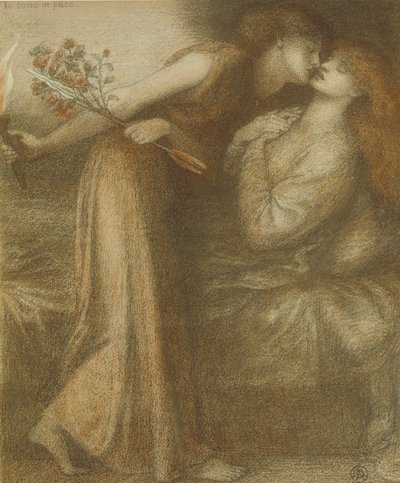 1875年，比阿特丽斯·艾欧·索诺（Beatrice Io sono）逝世之日的丹特斯梦（Dantes Dream） 作者 但丁·加布里埃尔·查尔斯·罗塞蒂