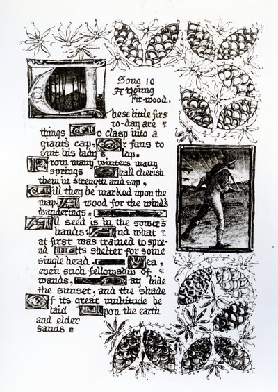 Rossetti的“生命之屋”十四行诗序列的照明文本，1880年 作者 Dante Gabriel Charles Rossetti