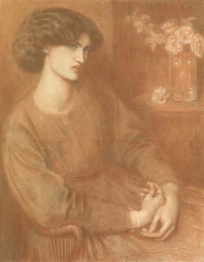 简·莫里斯，1868年（彩色粉笔） 作者 但丁·加布里埃尔·查尔斯·罗塞蒂