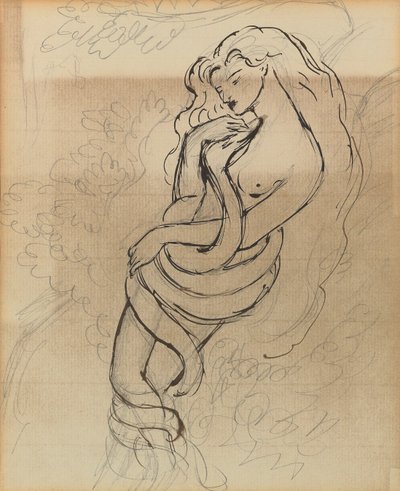 莉莉丝女士，c。 1869 年（纸本铅笔、钢笔和棕色墨水） 作者 但丁·加布里埃尔·查尔斯·罗塞蒂