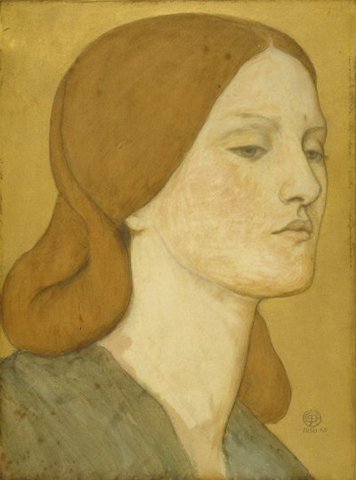 No.1575 1850年至1865年，穿着绿色衣服的女孩（伊丽莎白·西达尔） 作者 但丁·加布里埃尔·查尔斯·罗塞蒂