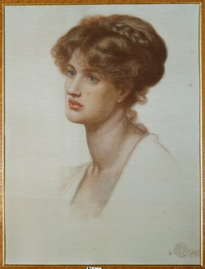 威廉·J·斯蒂尔曼夫人肖像，胸围长，1869年 作者 但丁·加布里埃尔·查尔斯·罗塞蒂