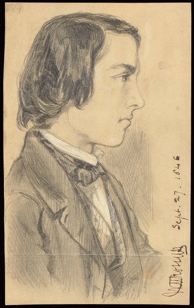 威廉·迈克尔·罗塞蒂的肖像，1846年 作者 但丁·加布里埃尔·查尔斯·罗塞蒂