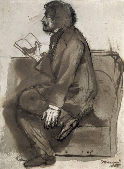 坦尼森（Tennyson）读《莫德》，1855年 作者 但丁·加布里埃尔·查尔斯·罗塞蒂