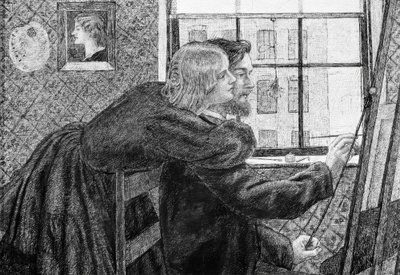 范妮·康福斯（Fanny Cornforth）和GPBoyce 作者 但丁·加布里埃尔·查尔斯·罗塞蒂