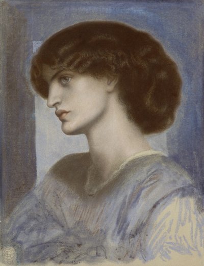简-莫里斯的画像，1868-1874。 作者 但丁·加布里埃尔·罗塞蒂
