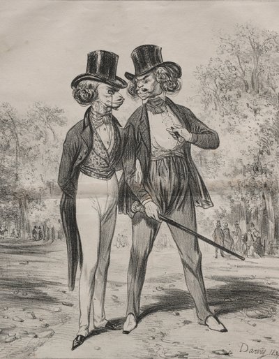 难以置信的时尚。秋天的狮子，1839年。 作者 达尼