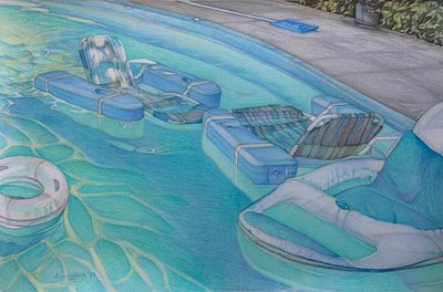 夏日气息，2024（纸上铅笔） 作者 达雷尔·温杰克
