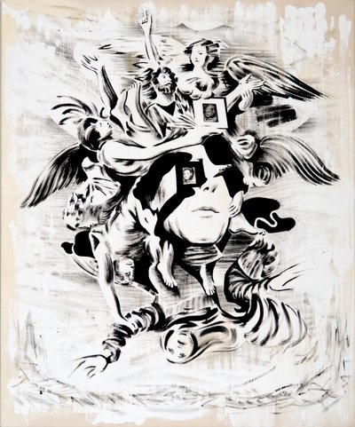 钝态崇拜》，2018 年（布面油画） 作者 达伦·科菲尔德