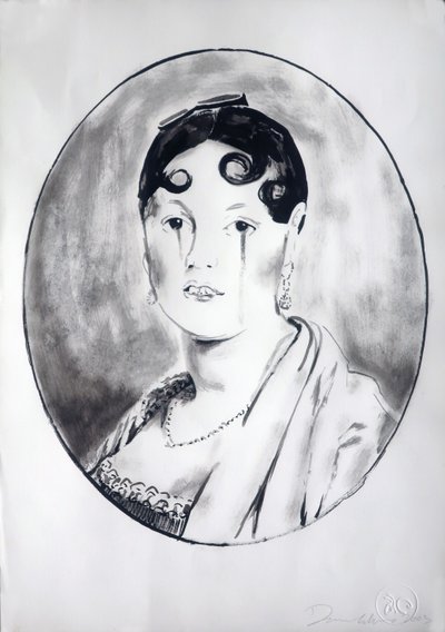 英格尔女孩 3》，2003 年（纸上墨水） 作者 达伦·科菲尔德
