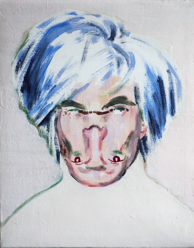 震惊的沃霍尔》，2013 年（丙烯酸画布） 作者 达伦·科菲尔德