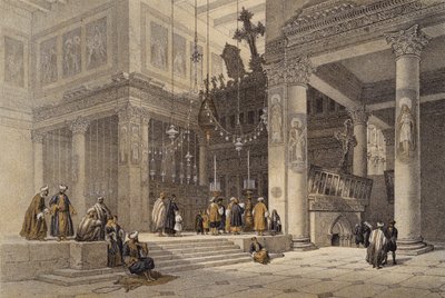 Church of St Helena (colour litho) 作者 大卫（后）罗伯茨