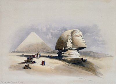 吉萨墓园景观，根据大卫-罗伯茨（1796-1864）的设计进行雕刻。 作者 大卫（后）罗伯茨