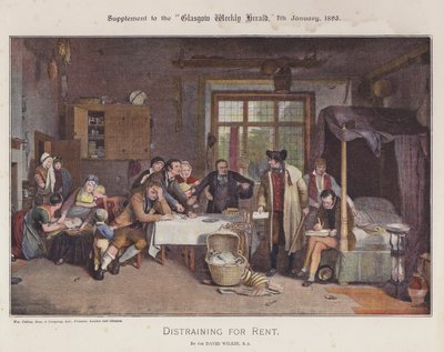Distraining for Rent (colour litho) 作者 大卫（继）威尔基