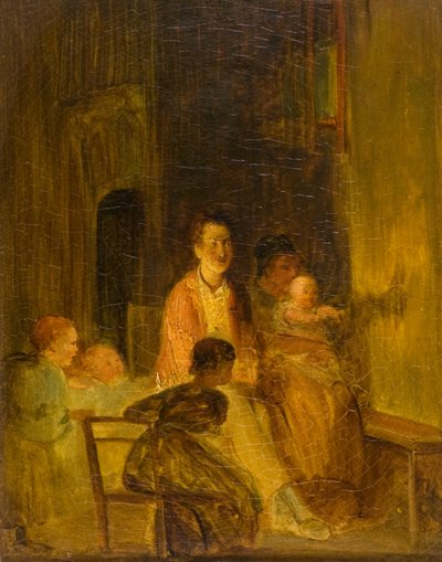 墙上的兔子，约1815年（布面油画） 作者 大卫（att。）威尔基