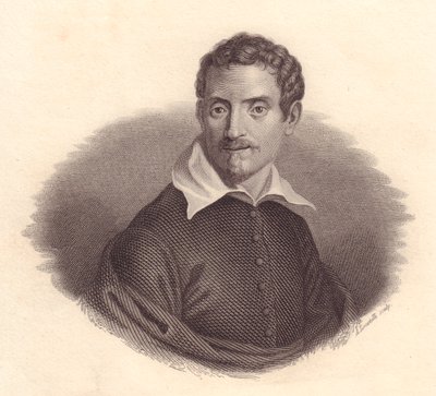 意大利画家Domenico Zampieri（又称Domenichino）（1581-1641）的肖像，A Locatelli的铜版画。 作者 WG（后）塞耶