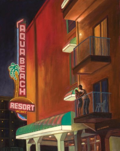 野木之夜，2011 年（布面油画） 作者 大卫·阿森诺（David Arsenault）