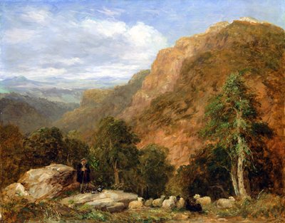 1853年Bettws-y-Coed，Moel Siabod和远处斯诺登山脉的视图 作者 大卫·考克斯