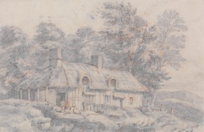 赫里福德郡的小屋，约1820年（纸上石墨） 作者 大卫·考克斯
