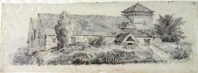 Llanfair教堂，北威尔士，1813年 作者 大卫·考克斯