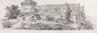 北威尔士兰费尔教堂，为《水彩风景画和效果论》而作 作者 大卫·考克斯
