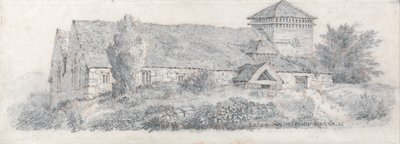 北威尔士兰费尔教堂，为《水彩风景画和效果论》而作 作者 大卫·考克斯