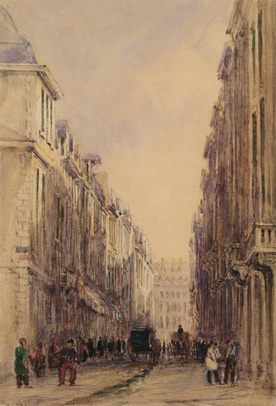 Rue Vivienne，巴黎（纸上写着） 作者 大卫·考克斯