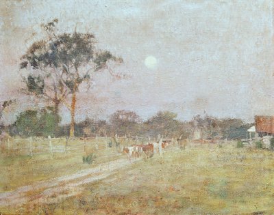 晚上（布面油画） 作者 戴维·戴维斯（David Davies）