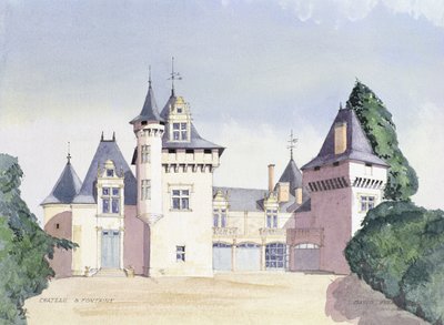 Chateau a Fontaine，1995（wc） 作者 大卫·赫伯特
