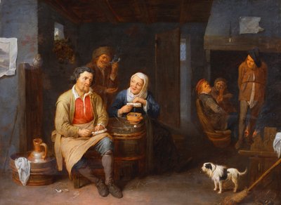 1647年，有农民吸烟旅馆的内部 作者 戴维三世·雷卡特