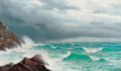 康沃尔郡Fistral湾，1885年 作者 David James