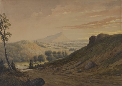 新英格兰风光，1850年（纸上写着） 作者 戴维·约翰逊