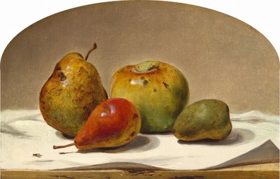 三个梨子和一个苹果，1857年。 作者 戴维·约翰逊