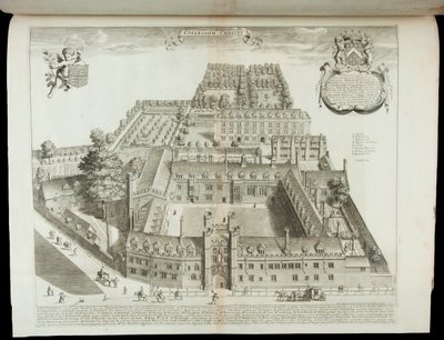 &39;Collegium Christi&39;，剑桥基督学院观，1690年 作者 大卫·洛根（David Loggan）