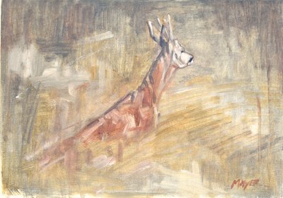 雄鹿，2023 年（布面油画） 作者 大卫·迈耶