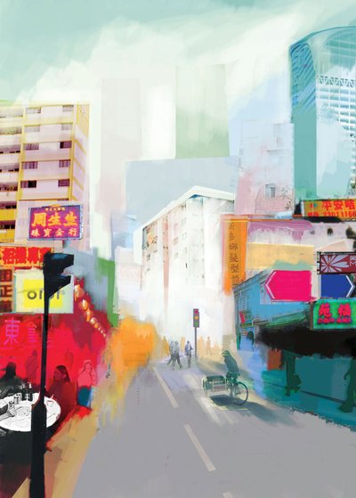 来自新加坡的一封信，2012年，混合媒体 作者 大卫·麦康诺奇